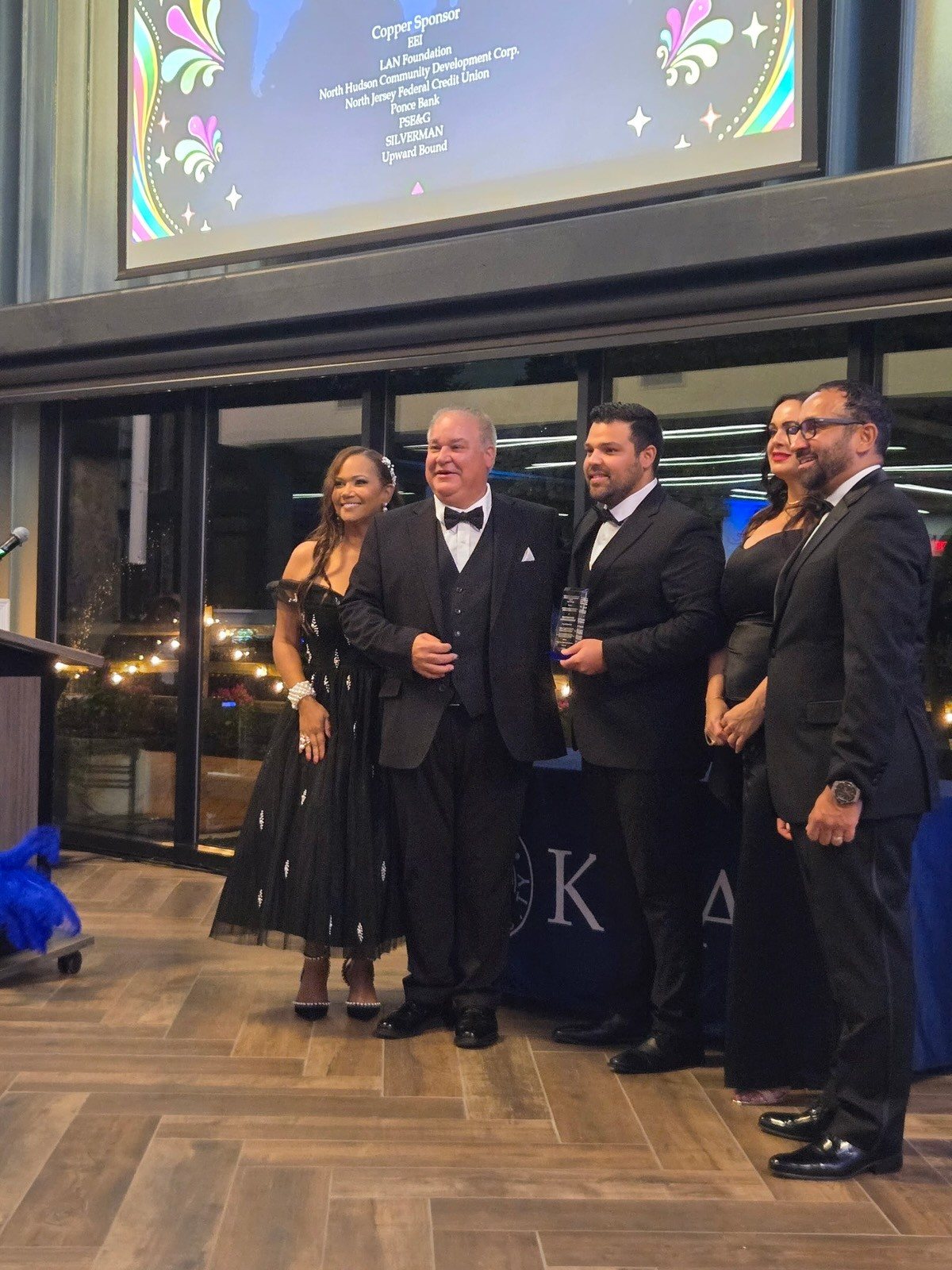 Accepting the award at the 2026 CRECE Gala at Kean University